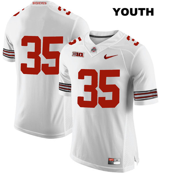 Ohio State Buckeyes Youth Luke Donovan #35 White Authentic Nike No Name College NCAA Stitched Football Jersey RE19A12CZ